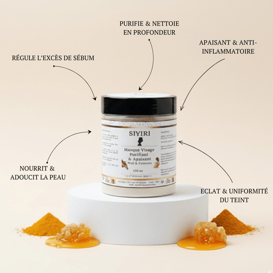 Masque Visage Purifiant Miel & Curcuma - SIYIRI