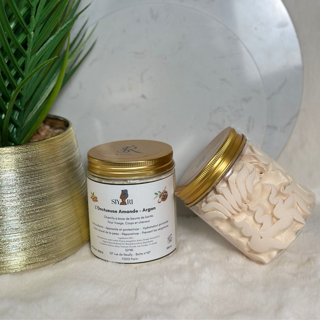 Chantilly karité amande argan - soin nourrissant peau sèche naturel