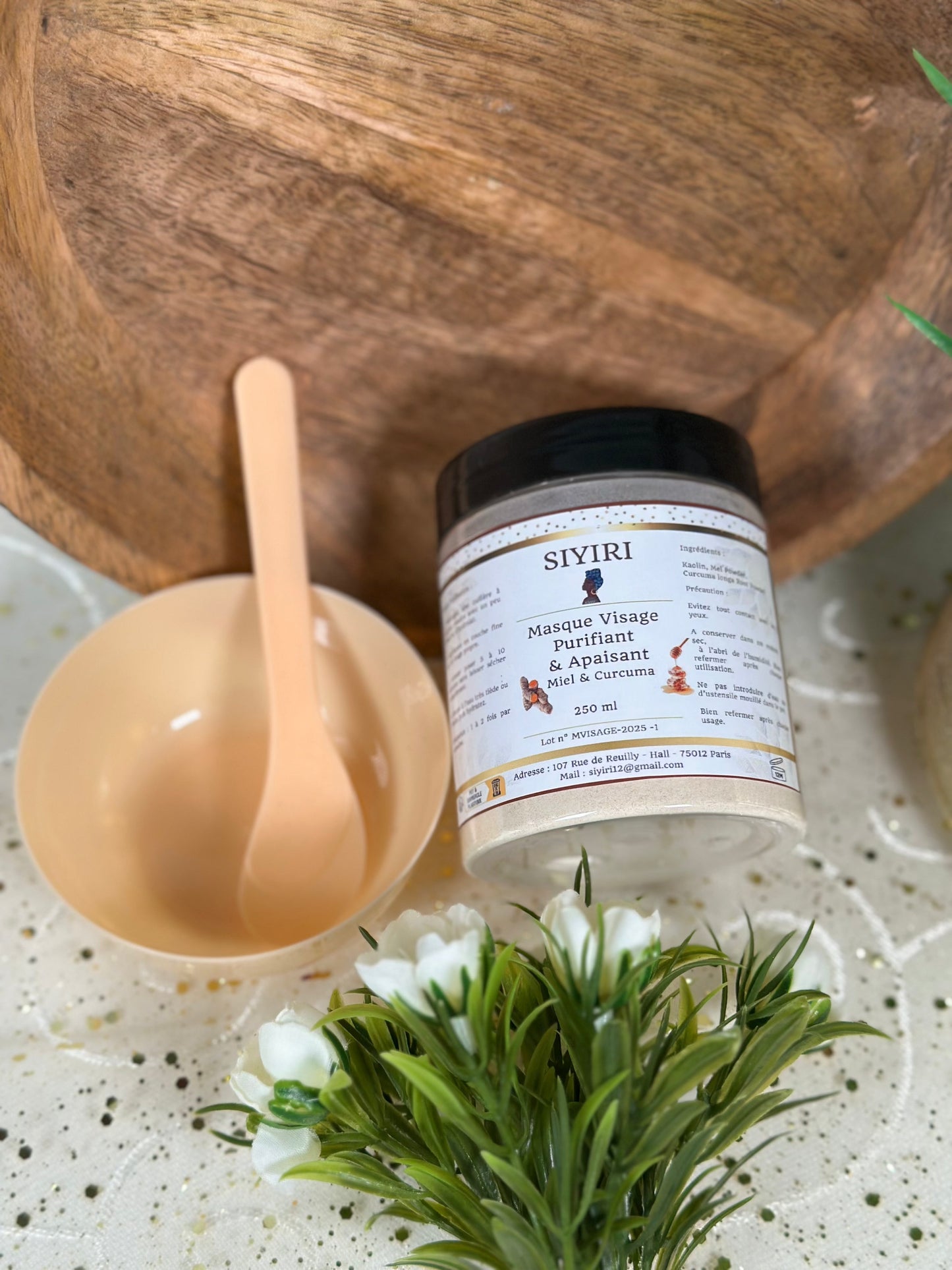 SIYIRI Masque pour visage prêt à l'emploi Masque Visage Purifiant Miel & Curcuma