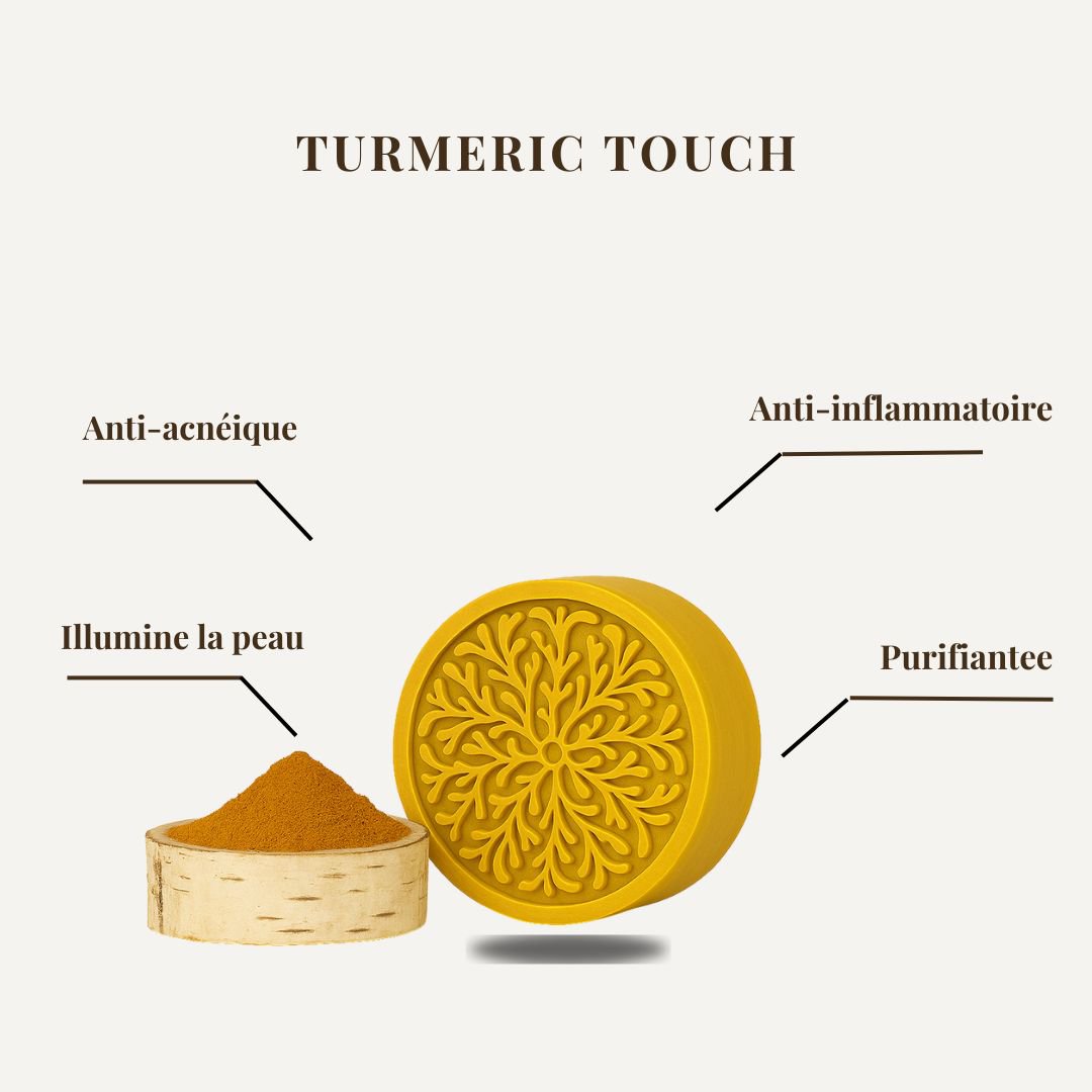 SIYIRI Savon nettoyant au curcuma Savon Visage & Corps Turmeric Touch