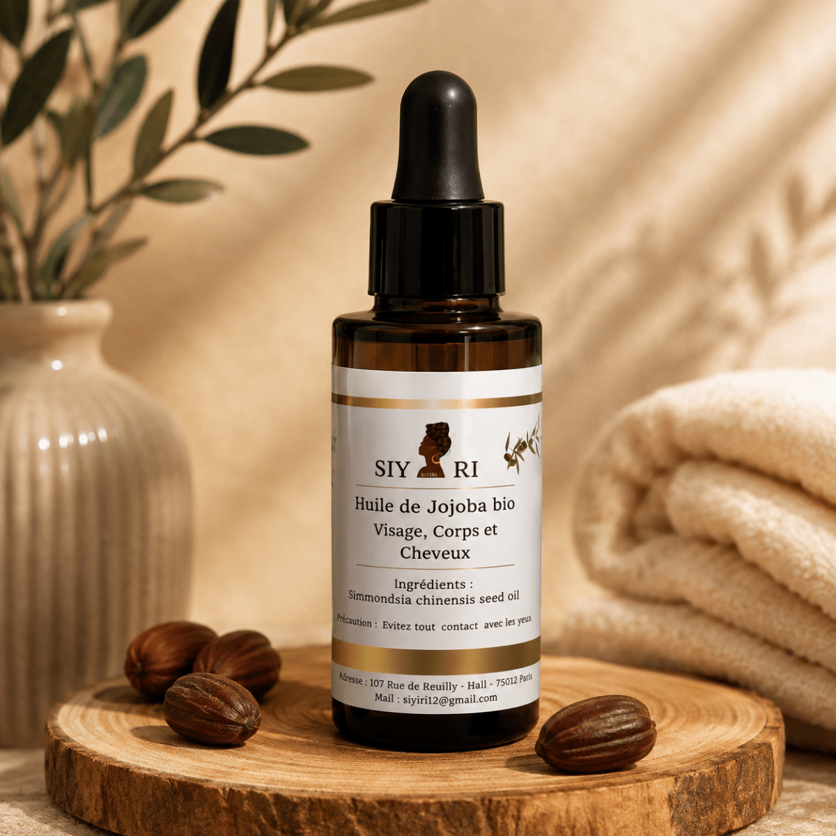 Huile Végétale de Jojoba bio - 50 ml - SIYIRI