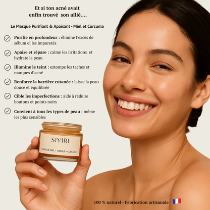 Masque Visage Purifiant Miel & Curcuma - Siyiri