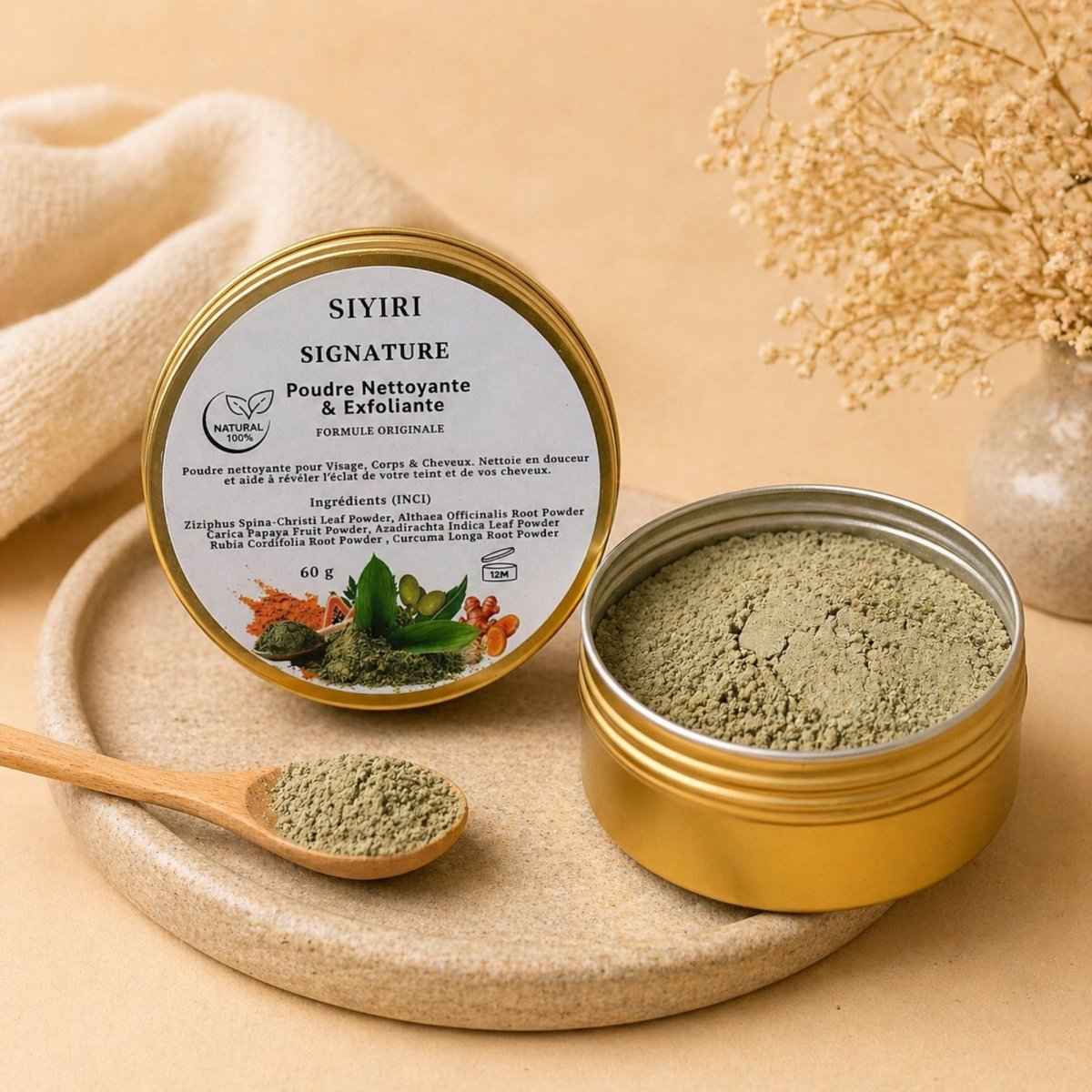 SIYIRI SIGNATURE - Poudre Nettoyante Visage  Eclat & Imperfections / SIYIRI (30 soins) (Copie)