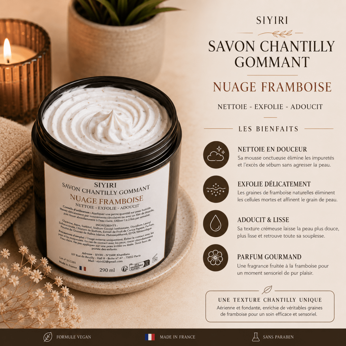 Savon Chantilly Gommant - SIYIRI