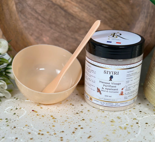 SIYIRI Masque pour visage prêt à l'emploi Masque Visage Purifiant Miel & Curcuma
